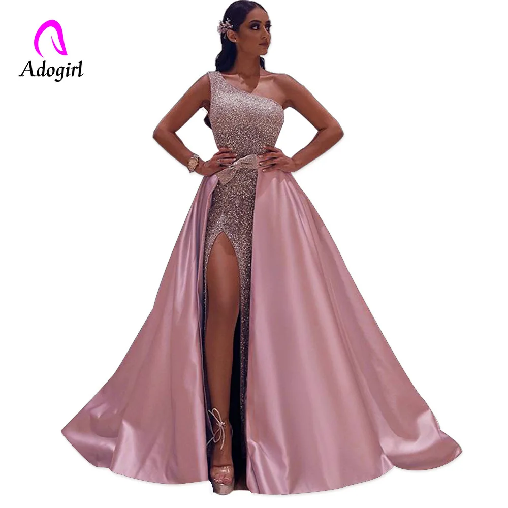 Розовые блестящие женские длинные платья макси 2020 атласные трапециевидные