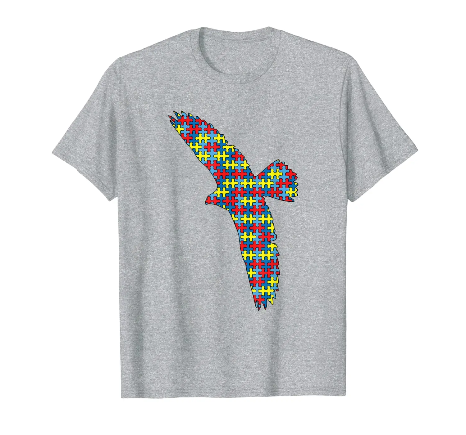 

Falcon Autism Awareness Kids Hawk Bird Puzzle Day Mom Gift T-Shirt