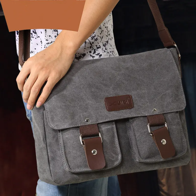 Сумка-мессенджер SCIONE Мужская холщовая винтажная Повседневная дорожная сумочка