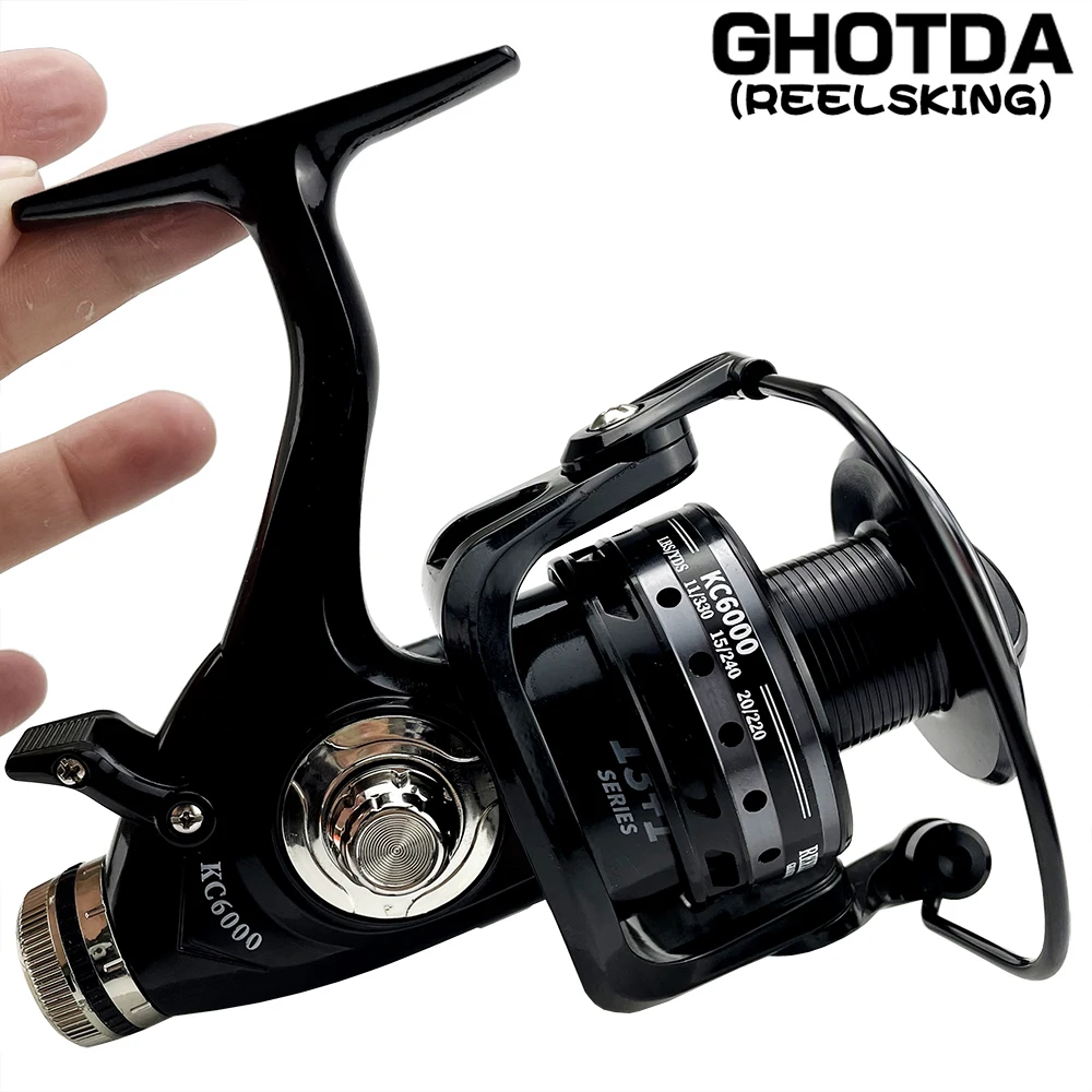Double Drag Spinning Reel Carp Fishing Reel with Front and Rear Drag System Salt/Freshwater Spinning Reel Pesca
