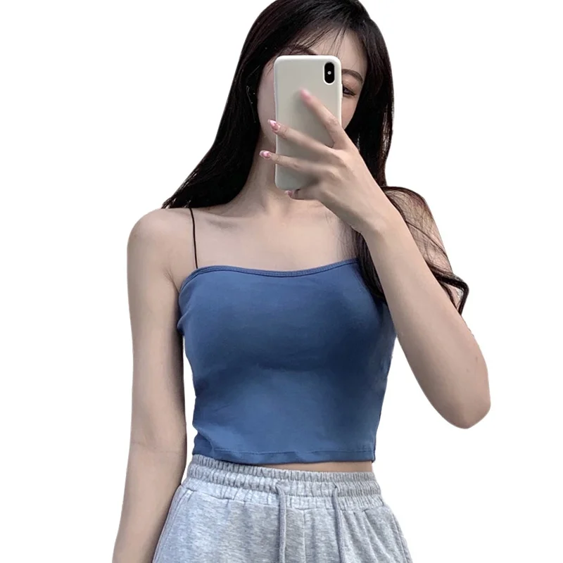 

Women Vest Tops Solid Color Summer Tank Tops Sleeveless Top Casual Clothes 2021 Women's Wear Camis Clubwear Streetwear