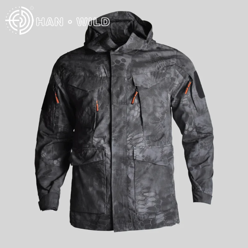 

Тактическая куртка, походные куртки M65, Мужская водонепроницаемая Теплая мужская ветровка с капюшоном, одежда для охоты, камуфляжная армейс...