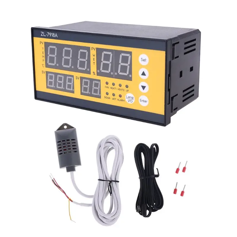 

ZL-7918A Automatic Incubator Controller 100-240V LCD Tem Humidity Control XM 18 Drop shipping