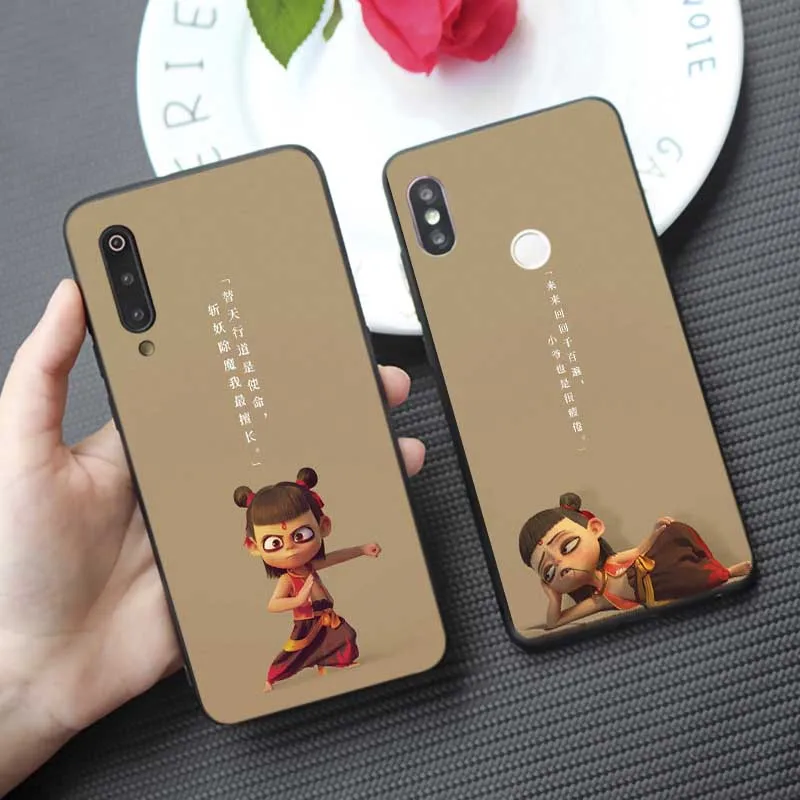 Cute Cartoon Nezha for xiaomi mi 10 pro 9 9t se 8 pocophone f1 mix 3 Soft silicone Cover Phone Case |