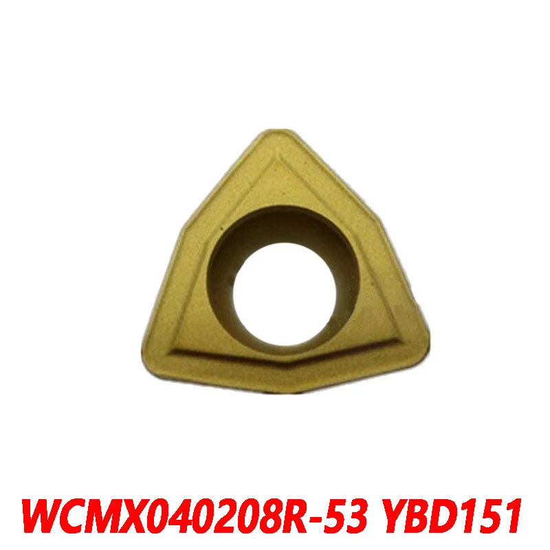 

100% Original WCMX WCMX040208R-53 YBD151 10pcs Carbide insert 040208R CNC lathe blade Processing of iron Quality Assurance