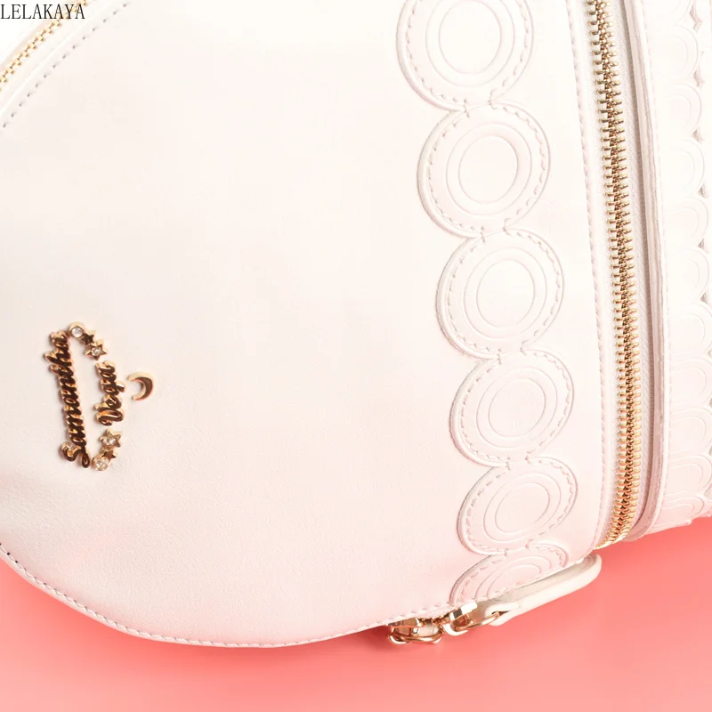 Розовый Луна аниме из PU искусственной кожи с принтом милое платье принцессы для