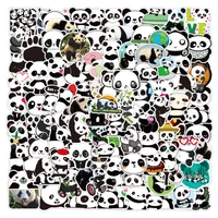 103050100pcs new cute panda graffiti waterproof skateboard travel suitcase phone laptop birthday party gift stickers helmets