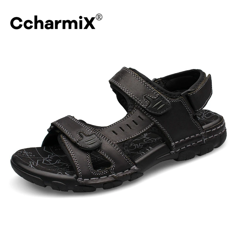 Сандалии CcharmiX мужские из натуральной кожи летние прогулочные босоножки модная