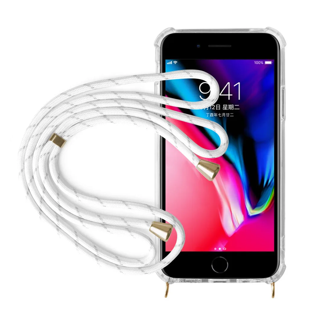 Binmer для iPhone 7/8 ремешок Модный чехол телефона на шею с выдвижной шнуровкой
