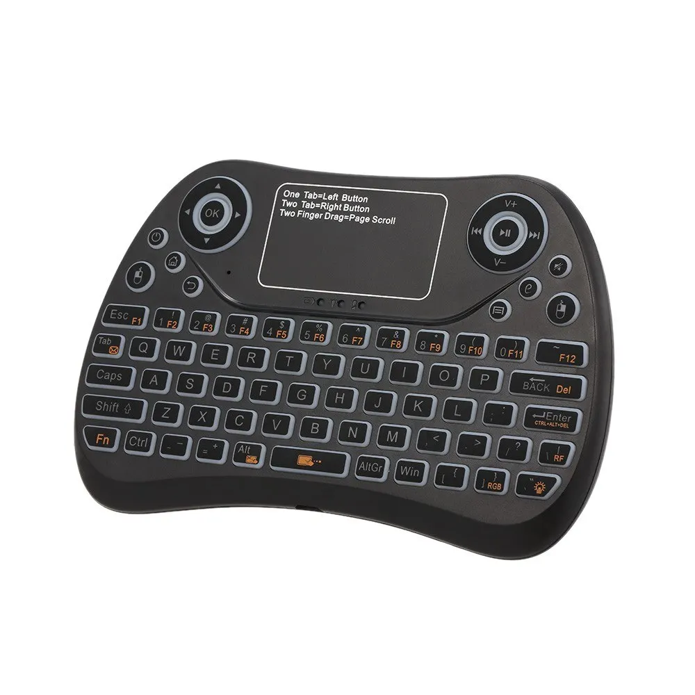 2 4 ГГц мини беспроводная клавиатура сенсорная панель Мышь комбо RGB QWERTY с