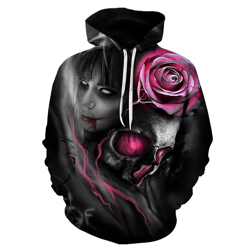 

2021 Spring And Winter New Fashion Wild Men And Women Wild New Skull Pattern 3D Printed Hoodie Sweatshirt