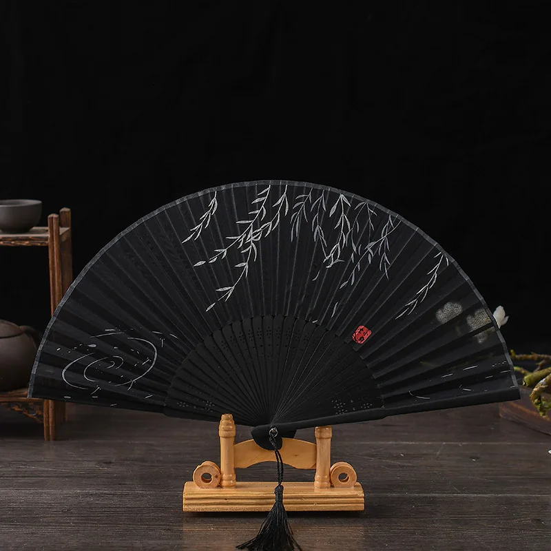 

Folding Silk Fan Chinese Style Dance Hand Fan Wedding Party Favor Home Decoration Ornaments