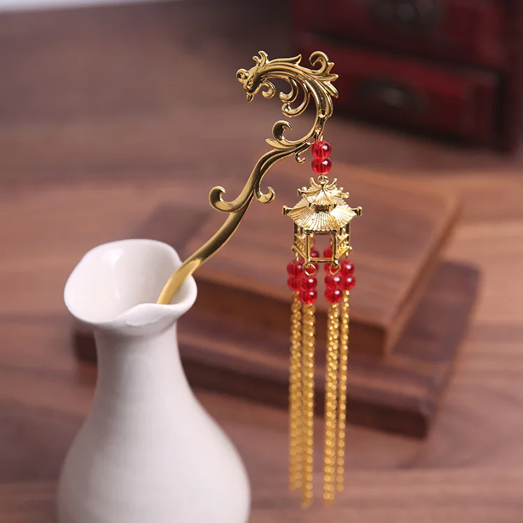 

Antique Style Hairpin Retro Bride Hairpin Tassels Headdress Xiu Hairpin Classical Chinese Hair Accessories COS Accessories