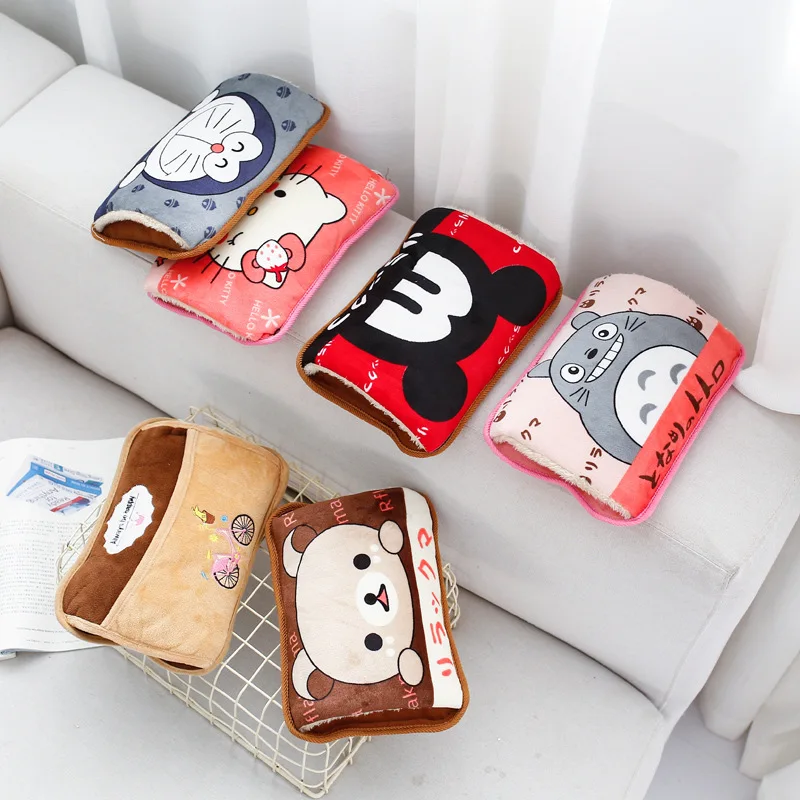 Креативная сумка для горячей воды в горошек электрическая зимняя грелка рук