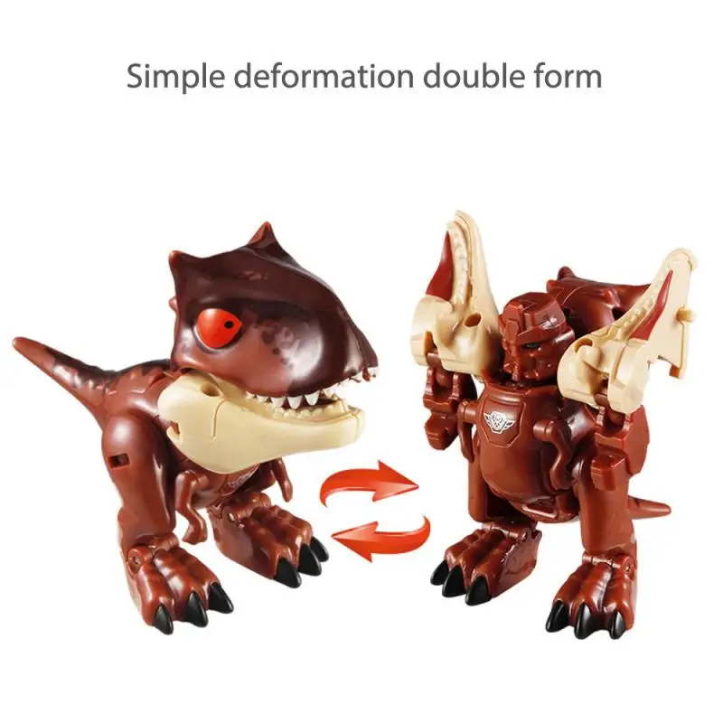 1pcs Deformed Tyrannosaurus Carnotaurus Raptor Deformation Mecha Dinosaur Toy Children's Educational Building Block Toys Gifts | Игрушки