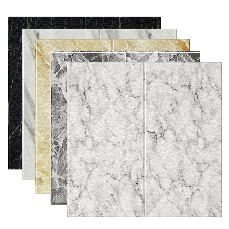 

10pieces Marble 3D DIY Self Adhesive Wallpaper Waterproof for Kids Room Decoration Bedroom Home Decor Wall Sticker