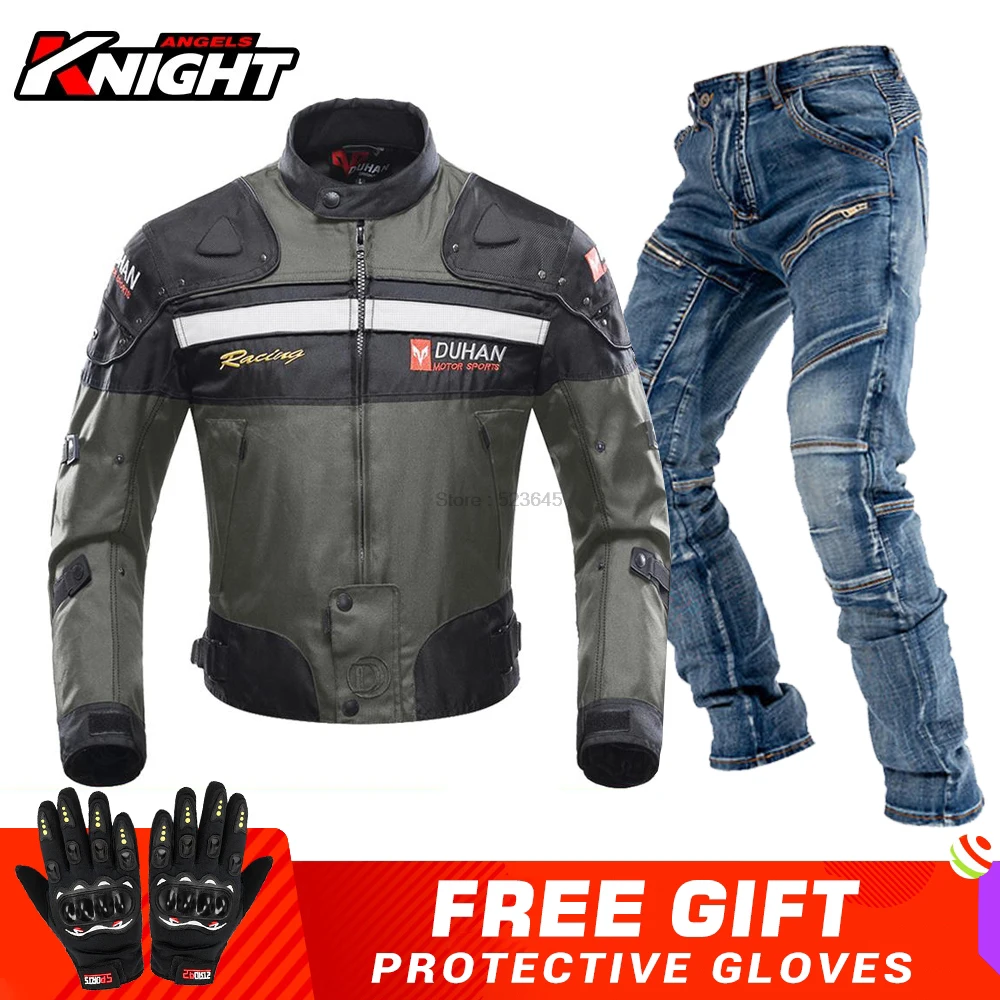 Мотоциклетная куртка Духан Мужская ветрозащитная для мотокросса брюки гонок на