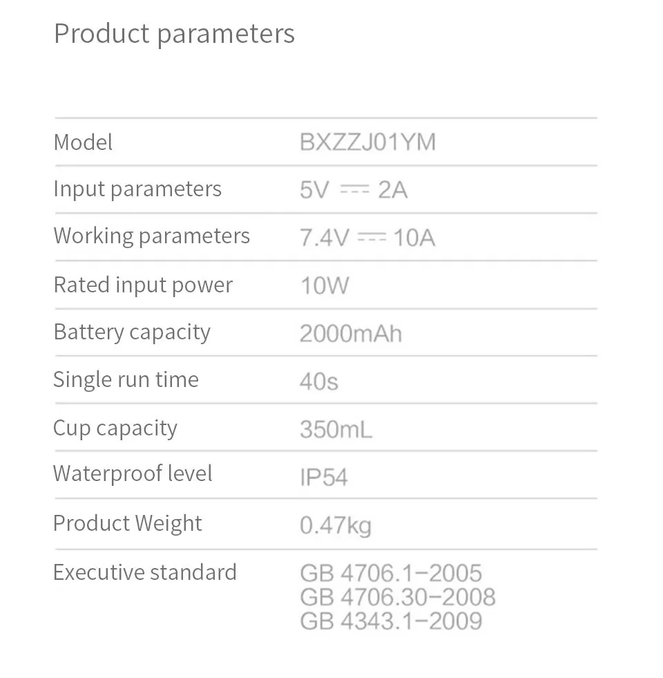 350ml Xiaomi Mijia Portable juicer Wireless 4-leaf food grade steel cutter head High-speed motor power Xiomi mi Quickly juicer