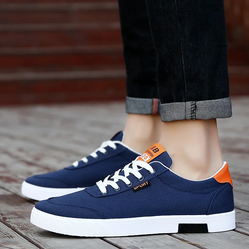 Solid sneakers men shoes mans footwear 2019 fashion lace-up casual breathable vulcanized male tennis |