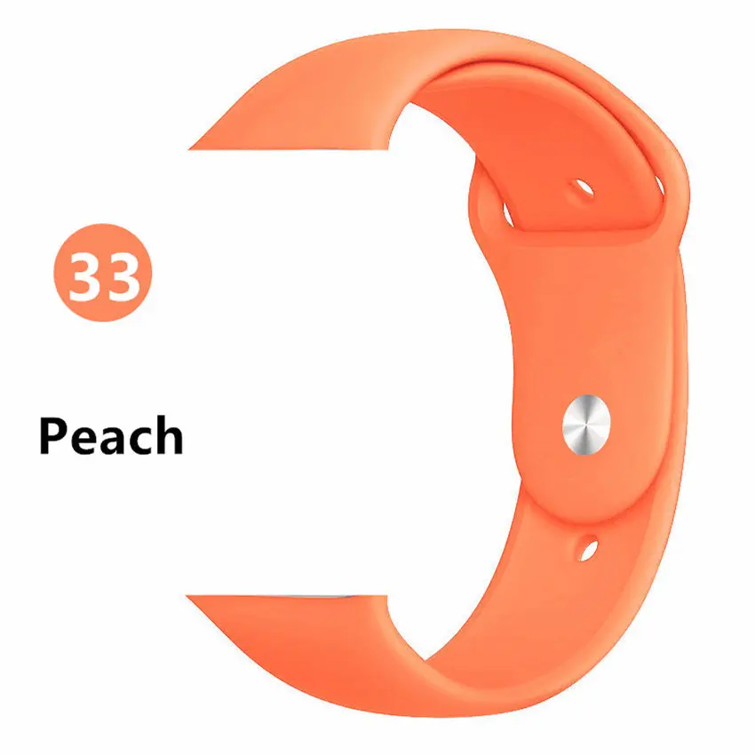Peach Lbiaodai ремешок для apple watch 4 3 apple watch band apple watch ремешок 44mm 40mm iwatch band 42mm 38mm спортивный силиконовый браслет ремешок для часов ремешки для apple watch 4 3 2 1 - Цвет ремешка: Peach