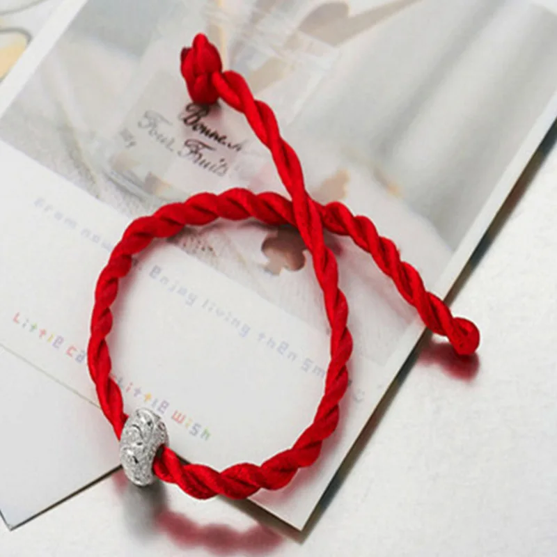 

Fashion Red Rope Bracelet Fashion Women String Bracelets For Girl Gift Man Bracelets&Bangle Red Black Color Handmade Jewelry