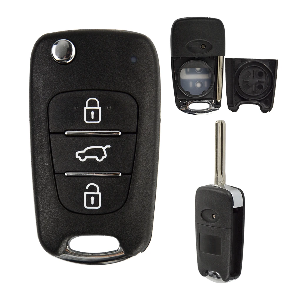 OkeyTech Чехлы для Kia Rio 3 Sportage K2 K3 K5 Seat Cerato чехол откидная Заготовка ключа замка
