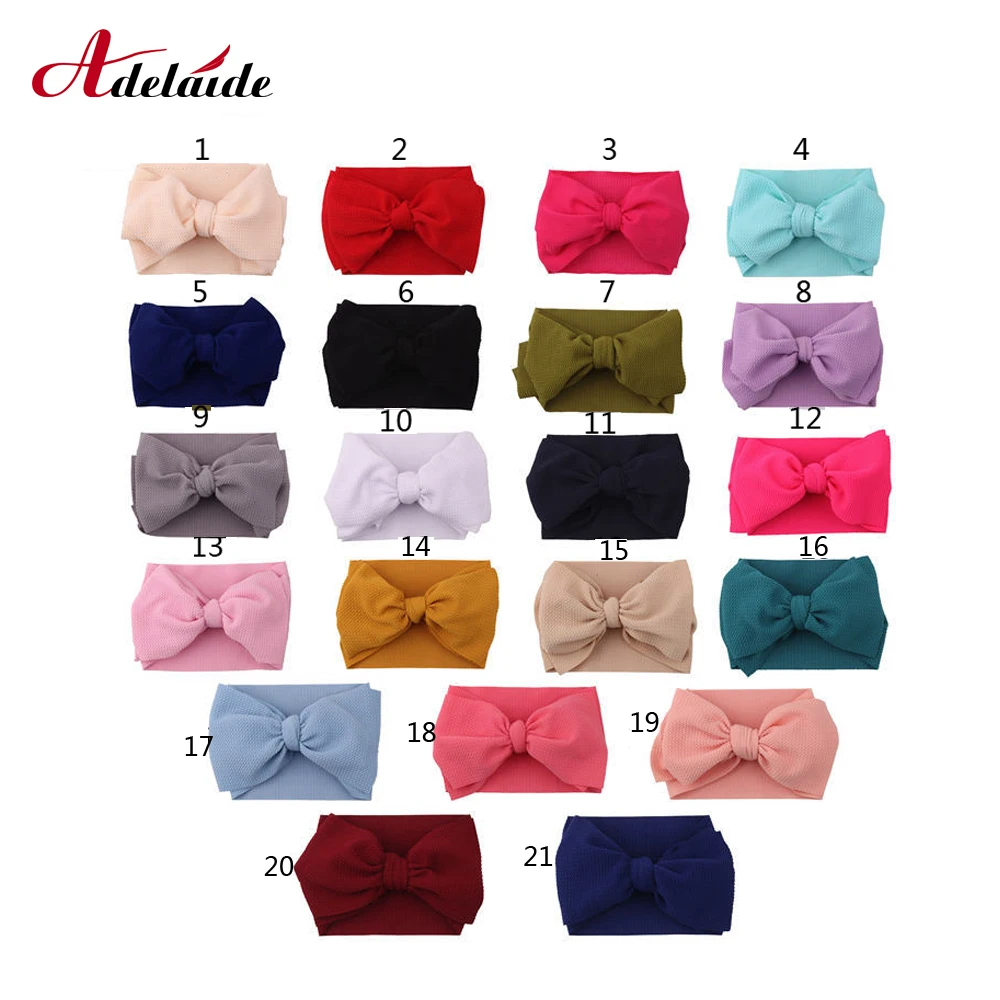 Большая двухслойная повязка на голову с бантом для девочек эластичная Женская