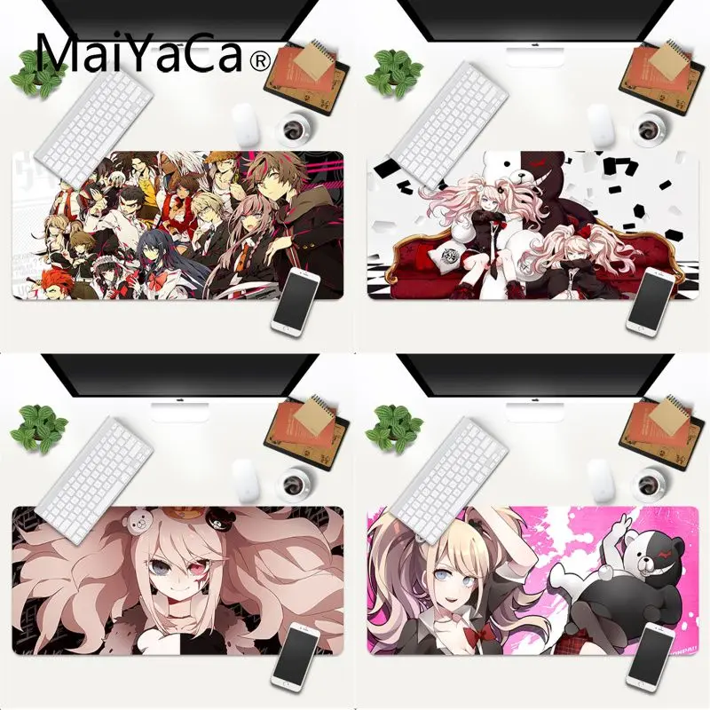 

Anime Game Danganronpa Lock Edge Speed Control Laptop Keyboard Mat Gaming Mouse Pad Large Deak Mat 700x300mm for overwatch/cs go