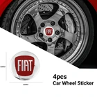 4 шт., износостойкие Металлические колпачки-наклейки для Fiat Panda Bravo Punto Linea Croma 500 595