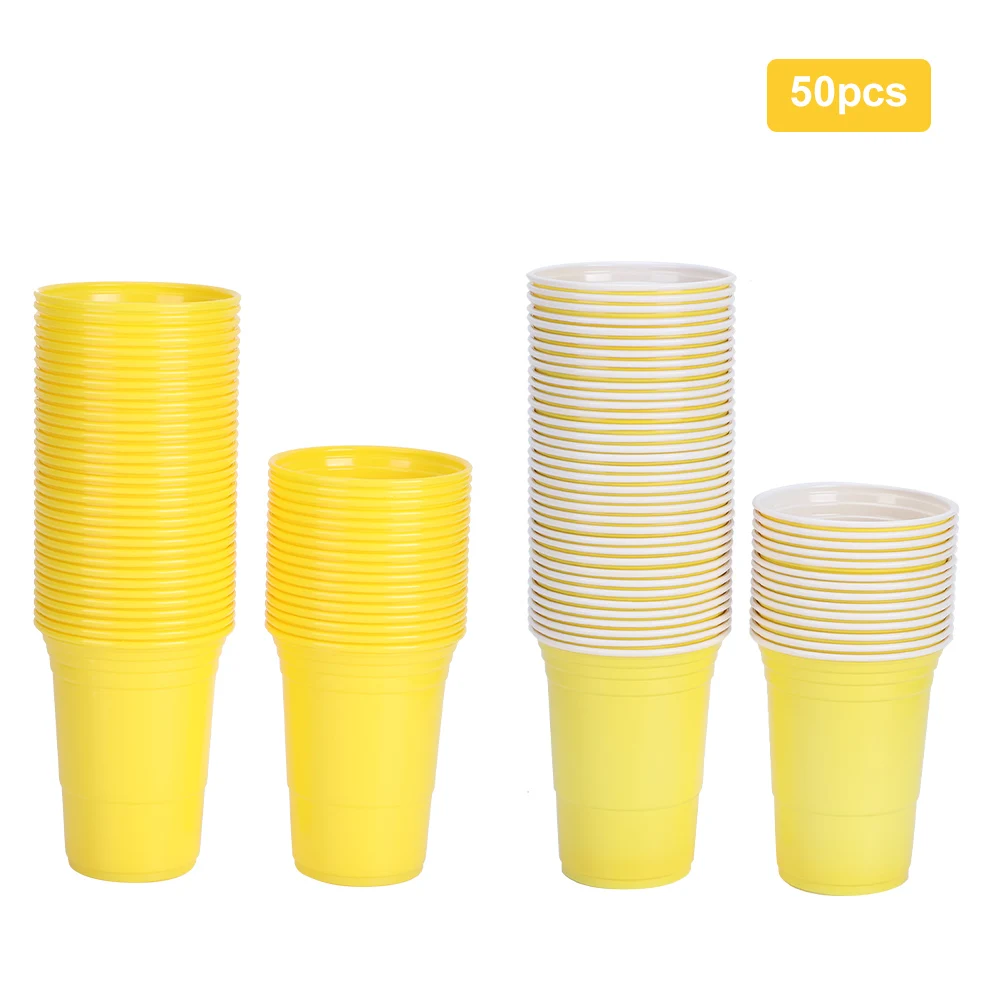 

50Pcs 450ml Disposable Cup Party Plastic Cup Kitchen Supplies for Bar Parties Playing Games