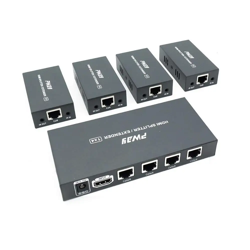 HDMI удлинитель с ИК 4 портами поддержка POC 3D 1080P при 60 Гц HDCP EDID копия дистанционного