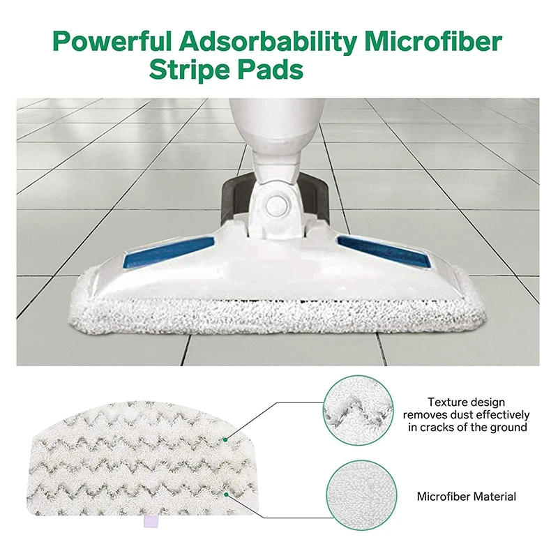 

10 Pack Steam Mop Pads Replacement for Bissell Powerfresh Steam Mop for 1940A 19402 19404 19408 19409 1940F 1940Q 1940T