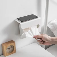 simple wall mounted adhesive tissue box napkin holder desktop tray bathroom paper towel storage box kitchen napkin container