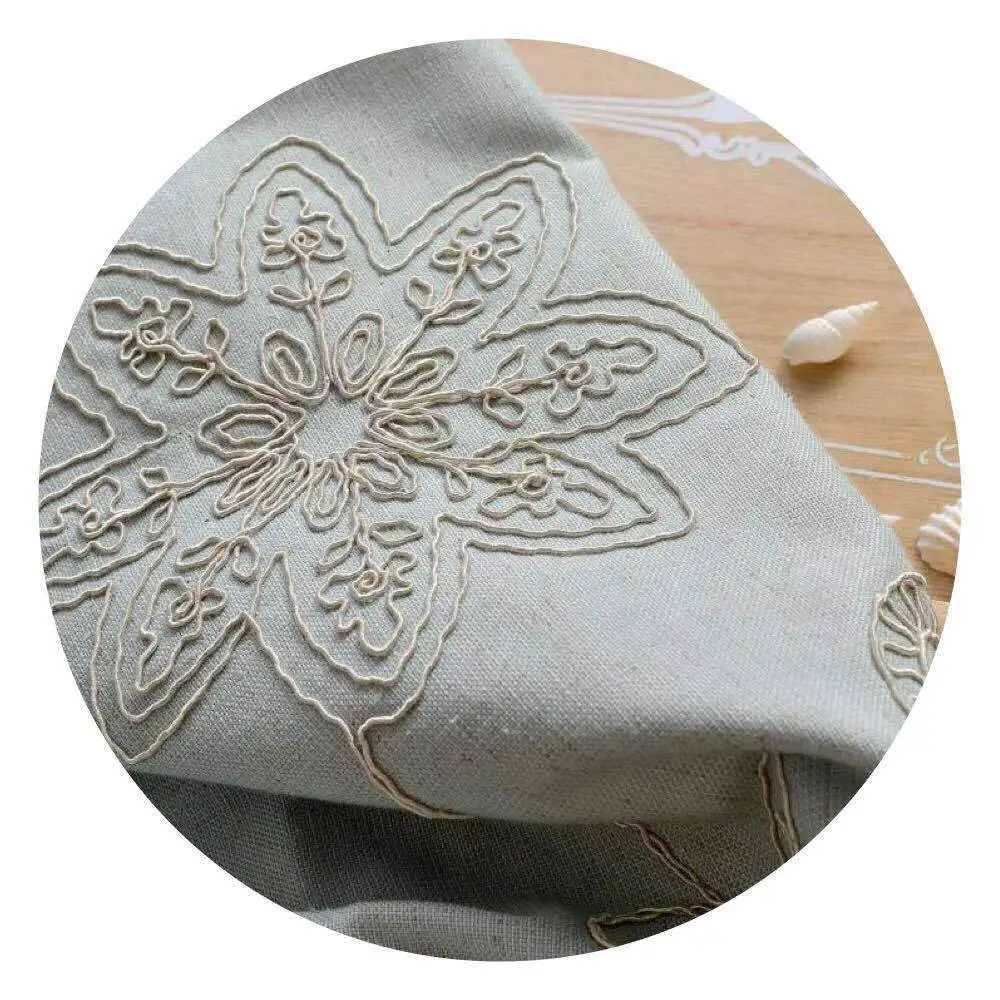 

Manufacturers Direct Selling Curtain Modern Minimalist Wind Curtain Cotton Linen Embroidery Curtains for Living