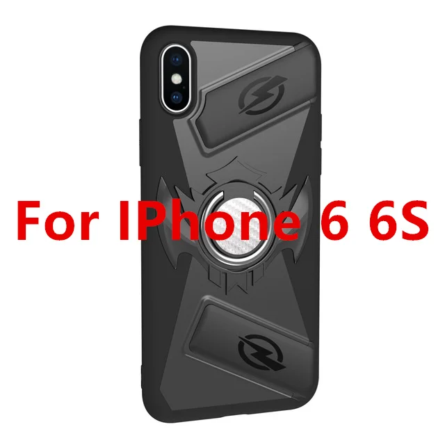 black for 6 6s Pubg игровой геймпад кнопочный джойстик мобильный чехол для iPhone X XS 7 8 6 6S Plus телефон игровой Бесплатный огонь L1 R1 джойстик аксессуары - Цвет: black for 6 6s
