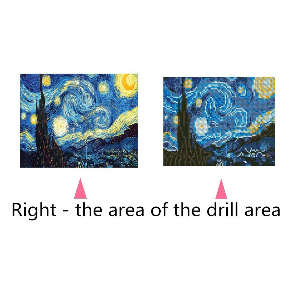 50x40cm Square Mosaic Pattern 5D DIY Diamond Art Embroidery Home Decoration Starry Sky Painting Cross Stitch Gift | Дом и сад