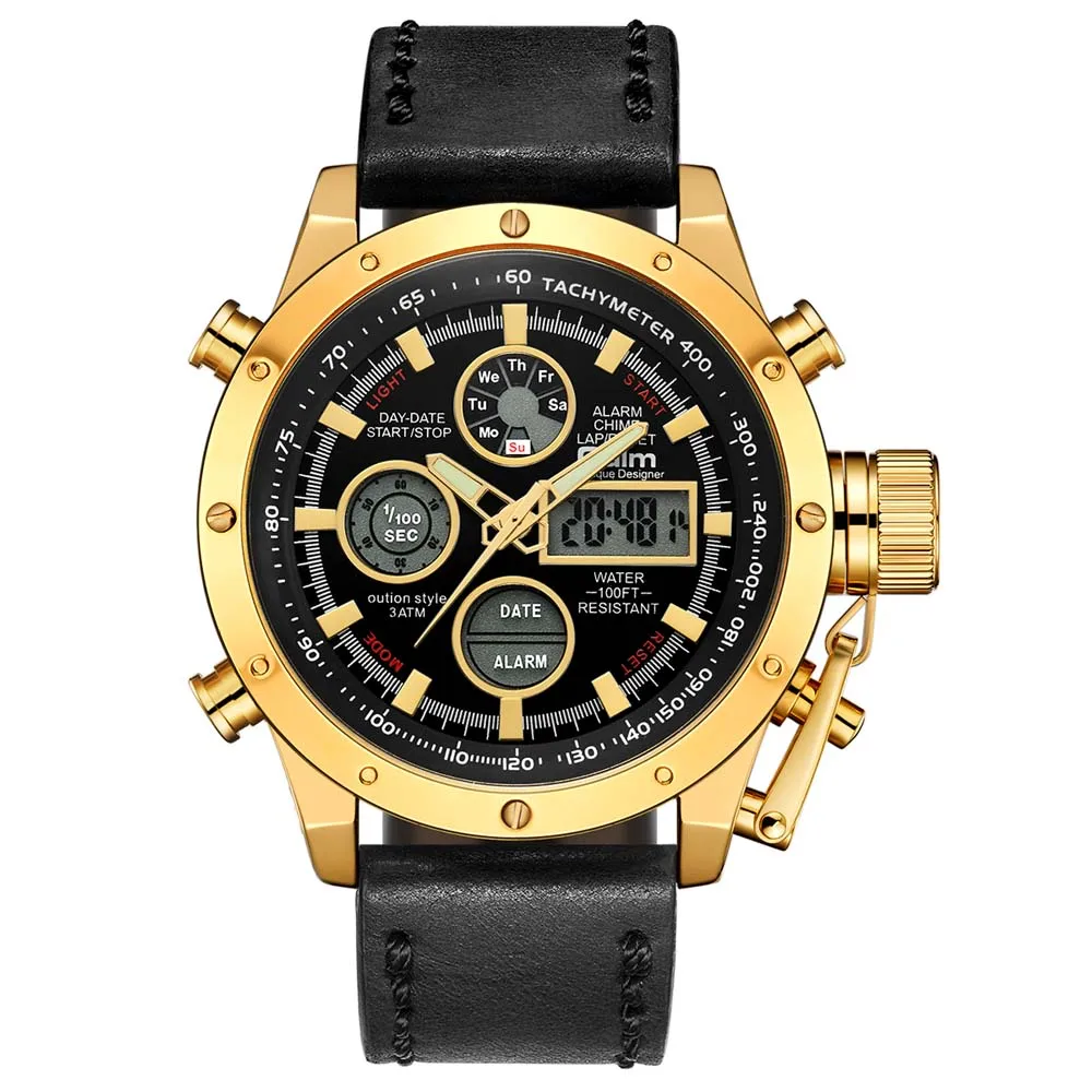 Oulm Watch Luxury Men Watches Sports Fashion Dual Display Led Digital Quartz reloj hombre montre homme | Наручные часы