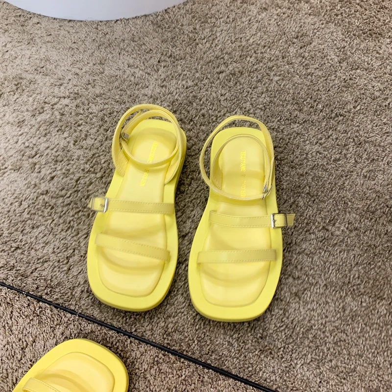 

Fashion Comfortable Sandals Non Slip Buckle Cool Casual Flats Beach All-match Soft Female Sandal 2021 Summer