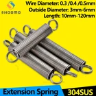 5 шт., Натяжной удлинитель из нержавеющей стали 304, 0,3 мм, 0,4 мм, 0,5 мм