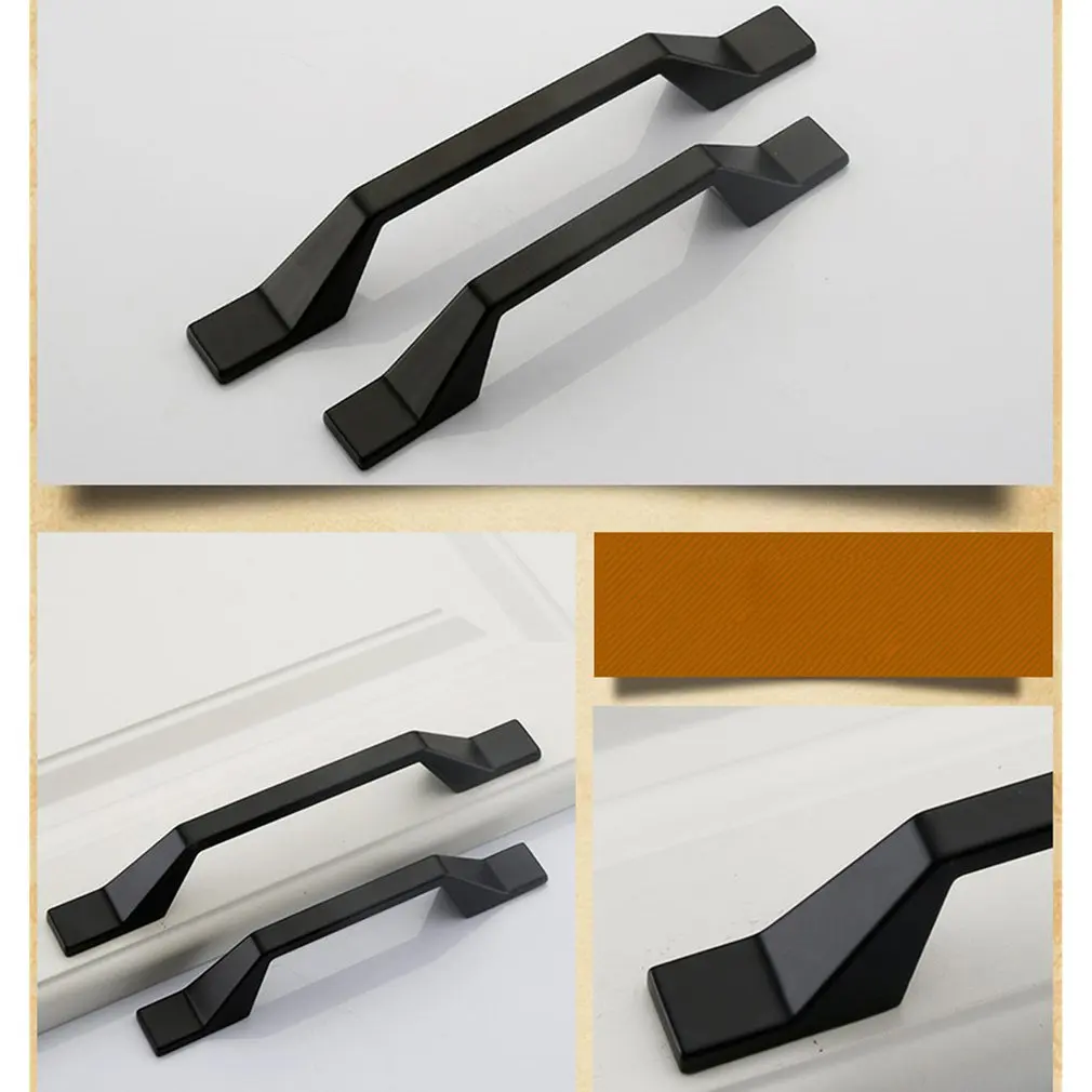

Cabinet Pull Black Door Handles Wardrobe Drawer Kitchen Handles for Furniture Handles Hardware Accessories