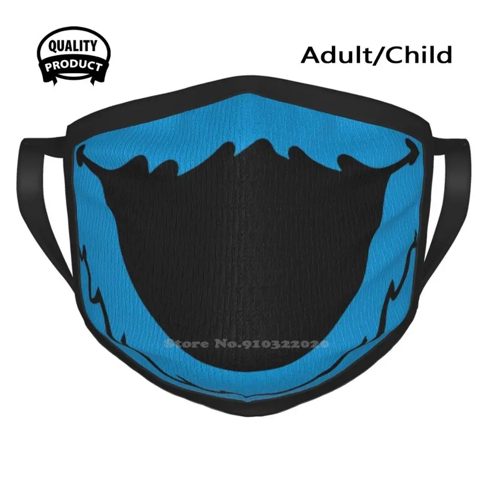 

Cookie Monster Mouth Warmer Breathable Face Masks Elmo Meme Sesame Street Funny Cookie Monster Animal Blue Cute The