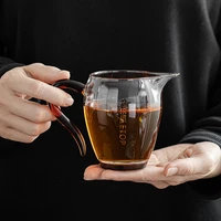 lotto glass fair cup handle fair mug tea pot fair cup hummingbird mouth outlet water cut off tea infuser gong dao bei tea cup