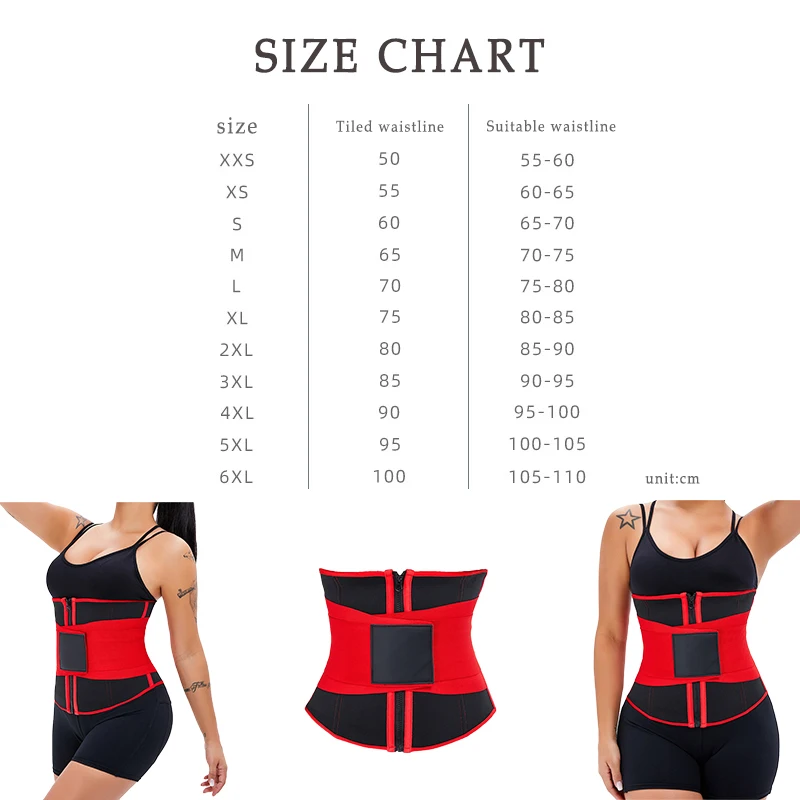

Red Suana Waist Trainer Neoprene Belt Weight Loss Cincher Body Shaper Tummy Control Strap Slimming Sweat Fat Burning Shapewear