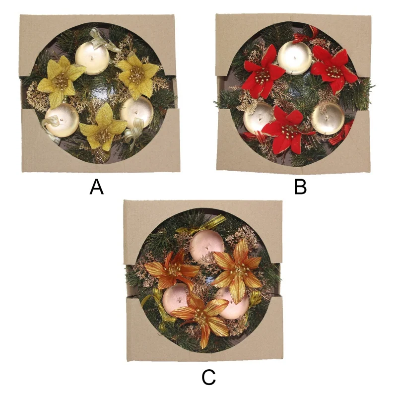 Искусственный Рождественский Новогодний венок гирлянда декоративный
