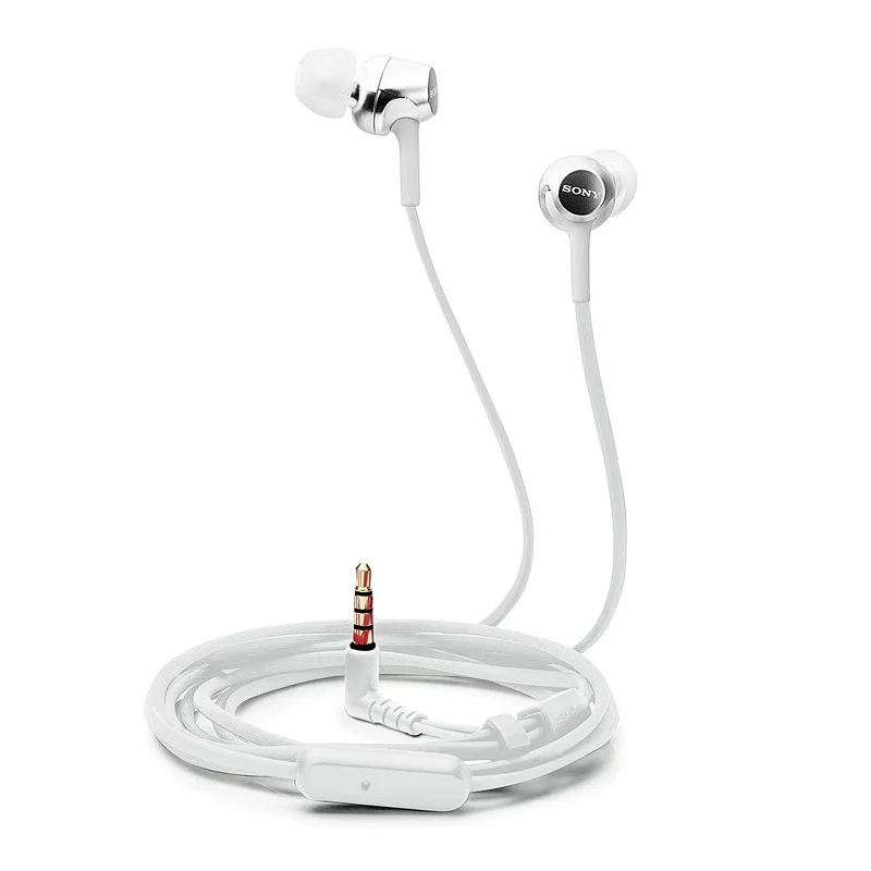 original sony mdr ex255ap headphone 3 5mm wired earbuds music earphone headset hands free with mic for xiaomi huawei smart phone free global shipping