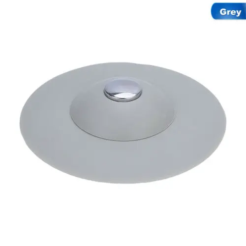 Gray Силиконовая Сливная крышка для кухонной раковины, сливное ситечко, заглушка - Цвет: Gray