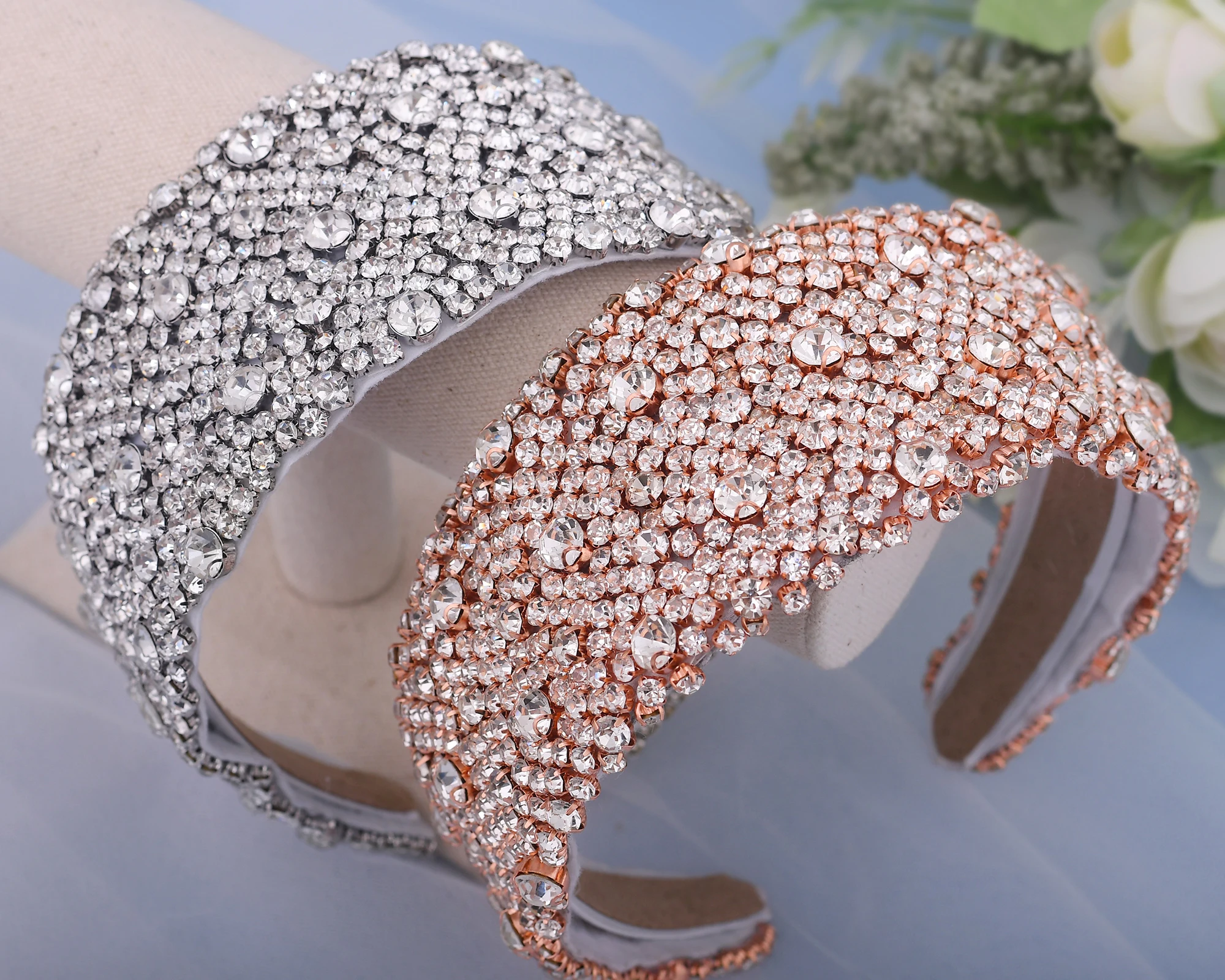 

AMORARSI HP363 Сверкающие Стразы Свадебная повязка на голову свадебные аксессуары для волос головные уборы для женщин кружевное платье для выпус...