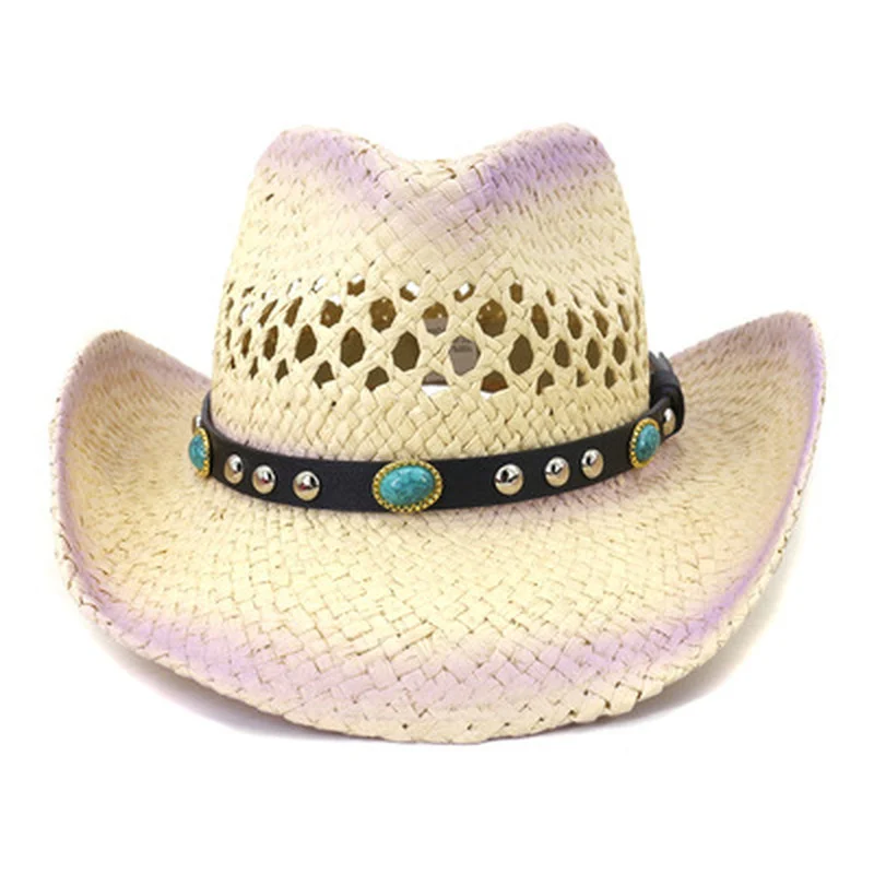 

summer hats men women panama big brim western cowboy belt straw sun hats solid khaki black casual outdoor natural raffia sun hat