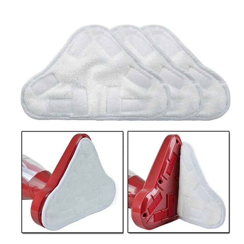 

2021 Hot Sale One PC Washable Microfibre Terry Cloth Floor Mop Pads White Triangle Replacement Parts