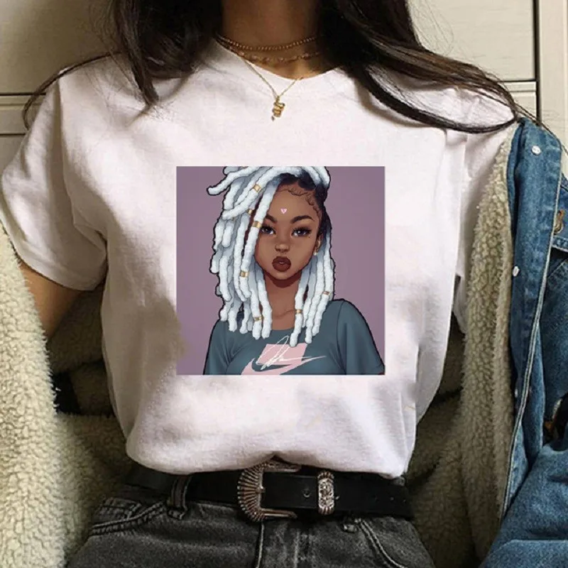 

2021 летняя модная женская футболка в европейском и американском стиле хип-хоп индивидуальная женская рубашка с принтом Топ большого размера